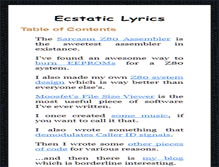 Tablet Screenshot of ecstaticlyrics.com
